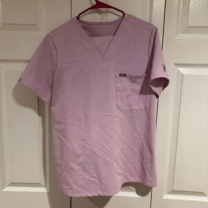 Figs Women's Lavender Scrub Top